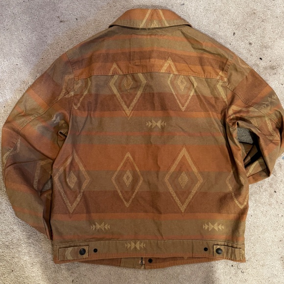 Levi’s Aztec Diamond Zip Up Shirt Jacket Men’s Medium - Picture 5 of 5